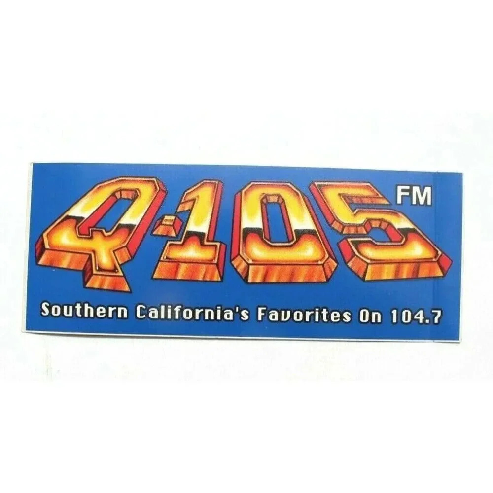 Vintage 1987 Q-105 FM Southern CA Favorites On 104.7 Radio Station Sticker